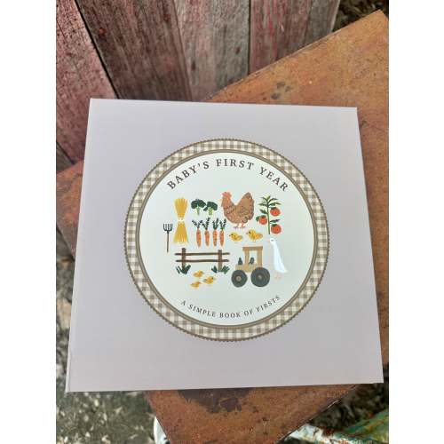 Farm baby book of firsts
