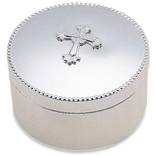 Reed and Barton Abbey Cross Silverplate Keepsake Box