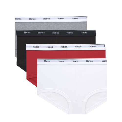 Hanes Originals Women's SuperSoft Boyshort Underwear, 4-Pack, Sizes S-XXL