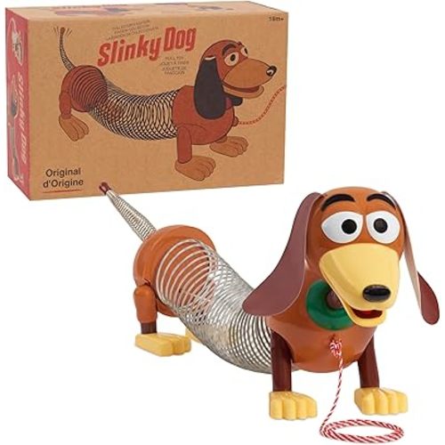 Retro Slinky Dog Pull Toy, Original Walking Spring Toy, Vintage Classic Stretch Toy for Toddlers, Preschool Kids Ages 18 Months and Up by Just Play