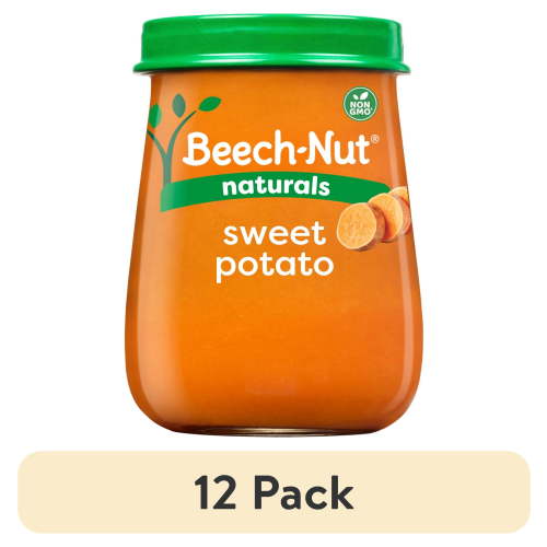 (12 pack) Beech-Nut Naturals Stage 1 Baby Food, Sweet Potato, 4 oz Jar