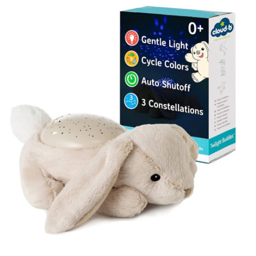 Cloud b Calming Nightlight Star Projector | Gentle Brightness | 3 Colors | 3 Constellations | Auto-Shutoff | Bunny