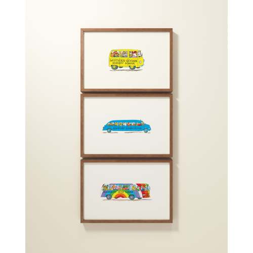Busytown Buses Framed Wall Art Set | Richard Scarry x Nestig