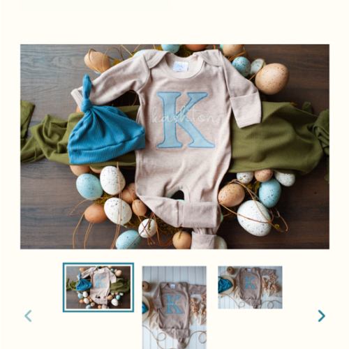 Personalized Baby Boy Name Outfit | Mocha Brown Romper Blue Initial – Wonderfully Made