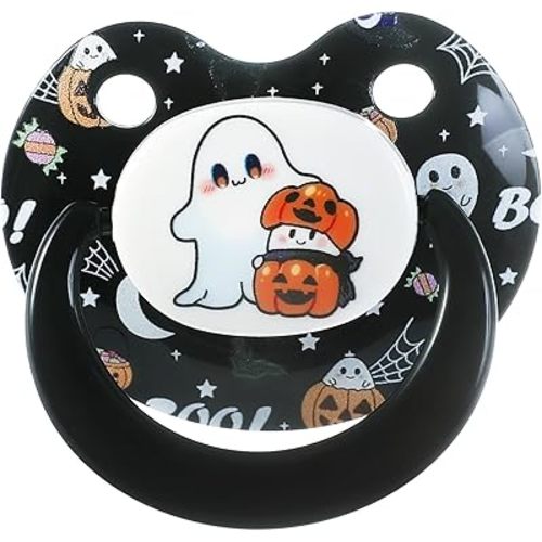Cute Adult Pacifier for Anxiety Halloween: Large Size Big Shield Binky for Sleep - Silicone Nipple Paci for for Reduces Snoring