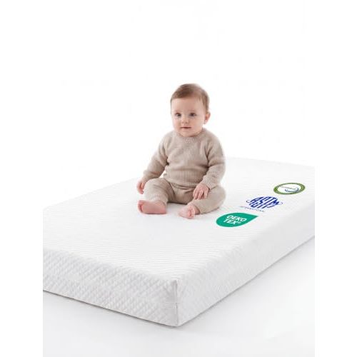 Babelio Dual-Sided Crib Mattress Memory Foam Waterproof Toddler Mattress | Removable Machine Washable Cover, for Infant & Toddler, Fits Standard Full Size Baby Crib and Toddler Bed 52" x 27.5"