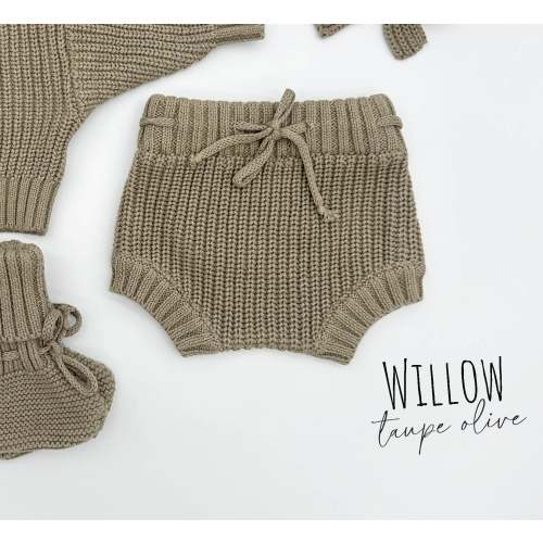 Chunky Knit Ribbed Bloomer – Olive and Cradle