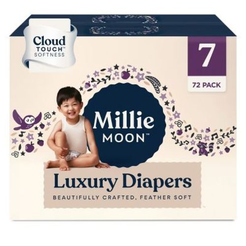 Millie Moon Luxury Disposable Diapers - Size 7 - 72ct