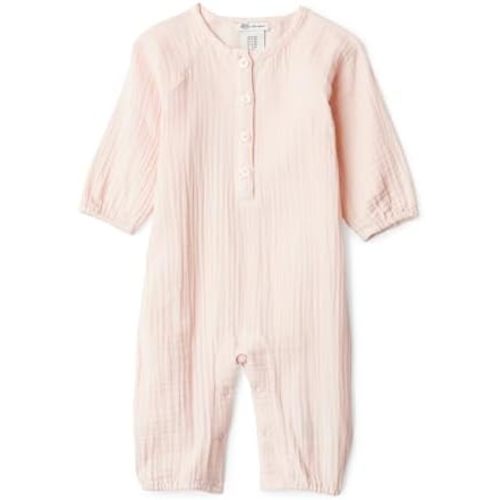 Amazon Essentials x Sofia Grainge Unisex Babies' Cotton Gauze Long Sleeve Romper