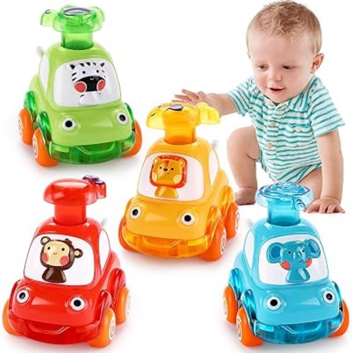 Palmatte Cars Toys for 1 Year Old Boy Birthday Gift Press and Go Toys Cars