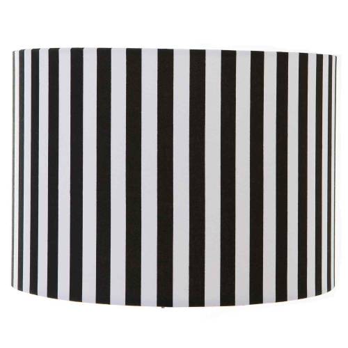 Handmade Black and White Stripe Drum Lampshade Ceiling, Table, Pendant modern contemporary