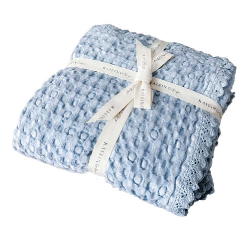 Poet Waffle Blanket | Powder Blue