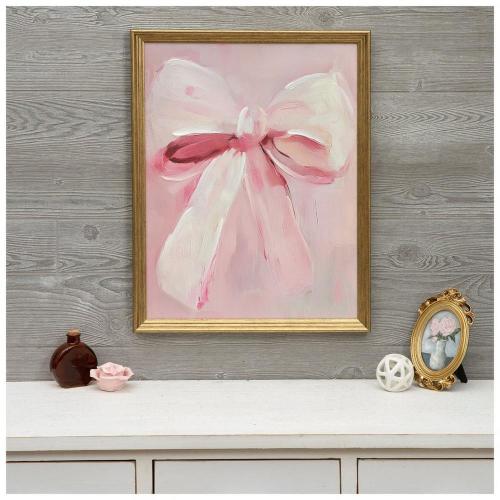Pink & White Bow Wood Wall Decor