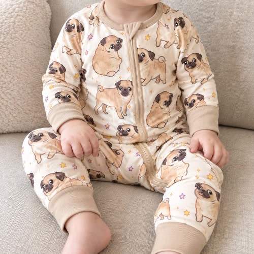 Playful Pug Stars Bamboo Convertible Zippy – Zumbamboo