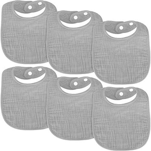 Accmor Muslin Baby Bibs, 6 Pack Soft Cotton Baby Bandana Drool Bibs for Boys Girls Teething and Drooling