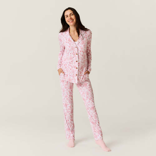 Floral White Luxe Womens Pajamas | Antoinette