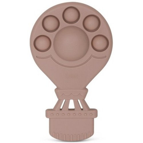 Silicone Pop-it Hot Air Balloon Rattle for Babies - Gentle Rattles, Pop-it Texture for a Stimulating Sensory Experience for Newborn - Mauve