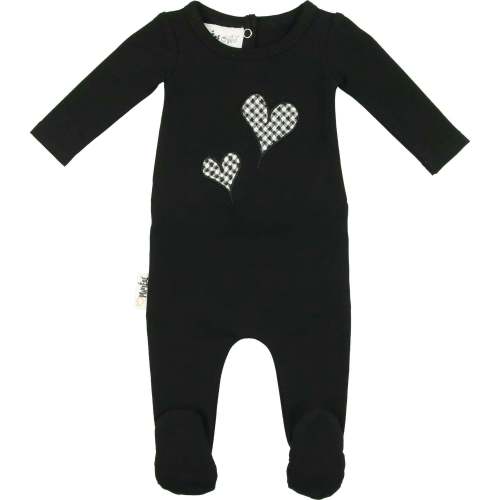 Gingham Hearts Footie