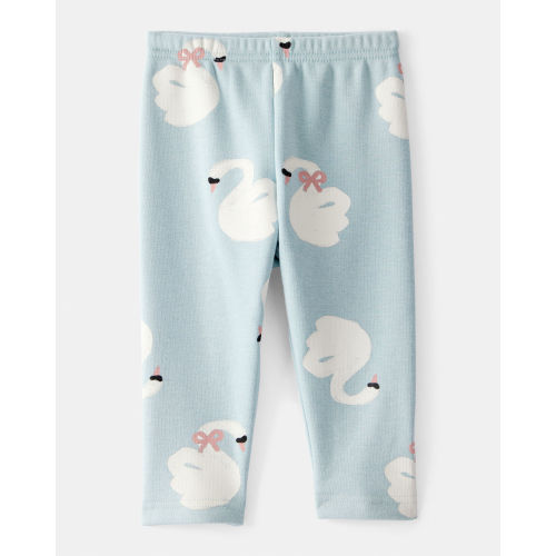 Baby Girl Swan Pull-On Stretch Cozy Leggings - Blue - Carter's | Carter's