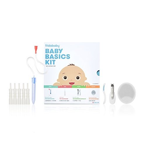 Baby Basics Kit by FridaBaby |Includes NoseFrida, NailFrida, Windi, DermaFrida + Silicone Carry Case