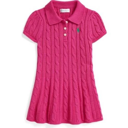 Cable Knit Cotton Dress, Infant, 12M