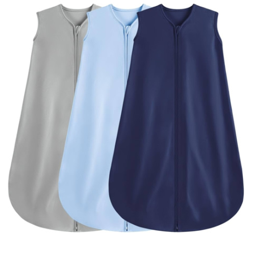 3 Pack Baby Sleep Sack 0-6 Months 100% Rayon Cotton Baby Sleeping Bag 2-Way Zipper Toddler Wearable Blankets,Comfy Stretchy Thin Sleep Sacks.TOG 0.3(Small)