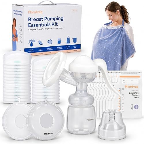 Breastfeeding Essentials Kit for New Moms, 114Pcs Nursing Mom Gift Set