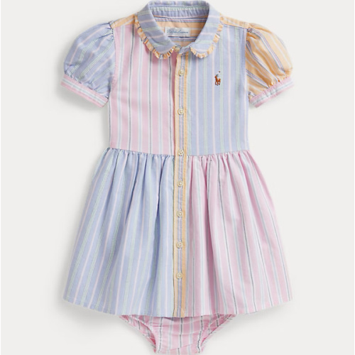 Striped Cotton Fun Shirtdress & Bloomer