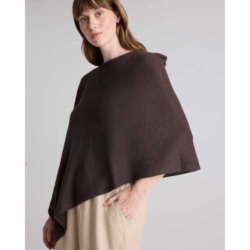 Lightweight Cotton Cashmere Nursing Shawl in Mocha Heather