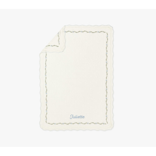 Aerin Floral Embroidered Pointelle Baby Blanket