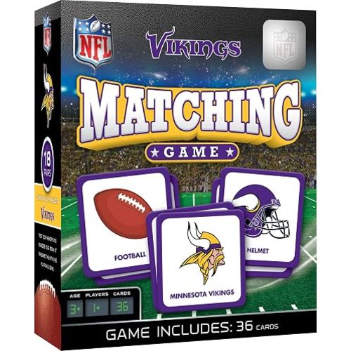 MasterPieces Officially Licensed NFL Minnesota Vikings Picture Matching Card Game for Kids and Families