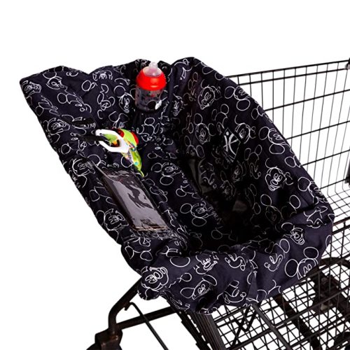 Disney Baby by J.L. Childress Shopping Cart & High Chair Cover for Baby, Kids, & Toddler - Cover for Grocery Carts & Restaurants, for Boys & Girls, Universal Fit - Mickey Mouse, Black