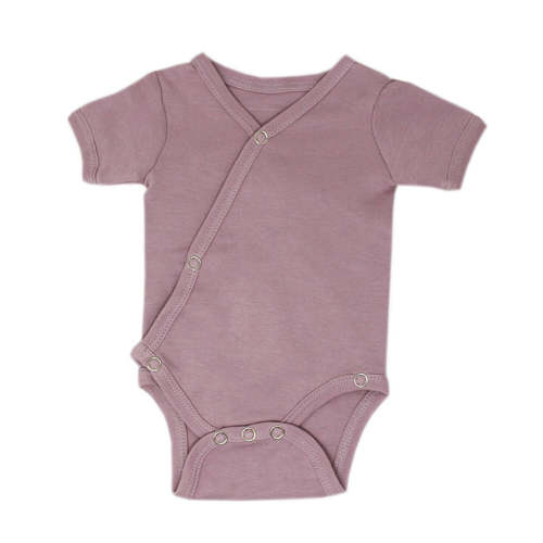 Lavender | Organic Short-Sleeve Kimono Bodysuit – L'ovedbaby