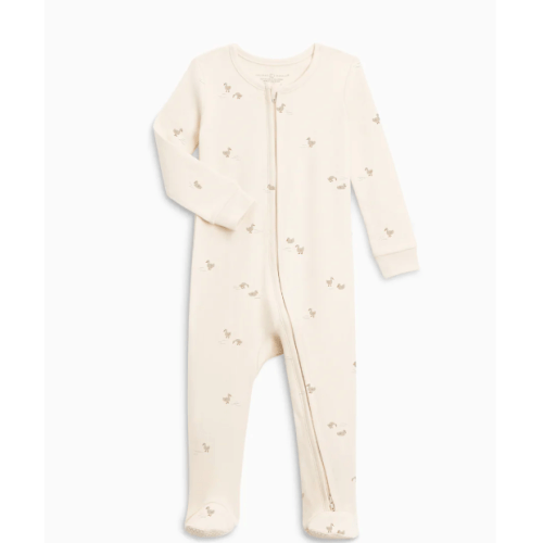 Peyton Zipper Sleeper | Duck / Oat + Chai
