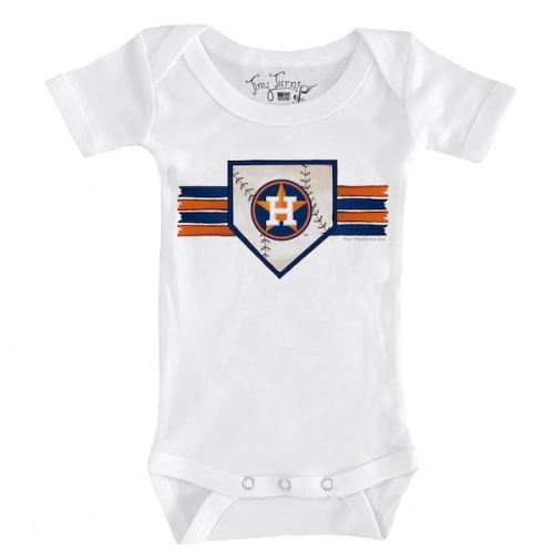 Infant Houston Astros Tiny Turnip White Base Stripe Bodysuit