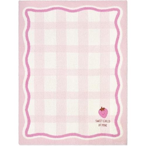 Barefoot Dreams® CozyChic® Strawberry Stroller Blanket, Pink Sand Multi, 30"x40"