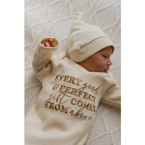 Every Good & Perfect Gift Waffle Gown & Matching Beanie – OUR HOUSE ABOVE