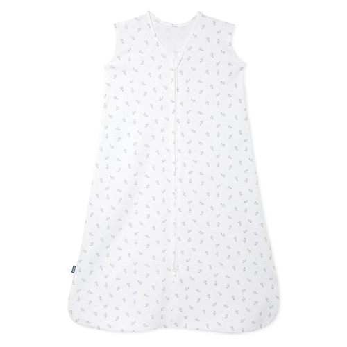 HALO SleepSack, 100% Cotton Wearable Blanket, Swaddle Transition Sleeping Bag, TOG 0.5, Blue Thyme, Medium, 6-12 Months