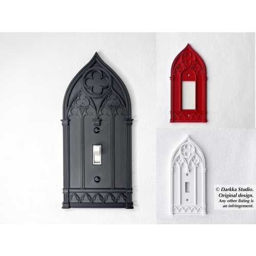 Gothic Light Switch Plate Cover: Dark Medieval Wall Decor