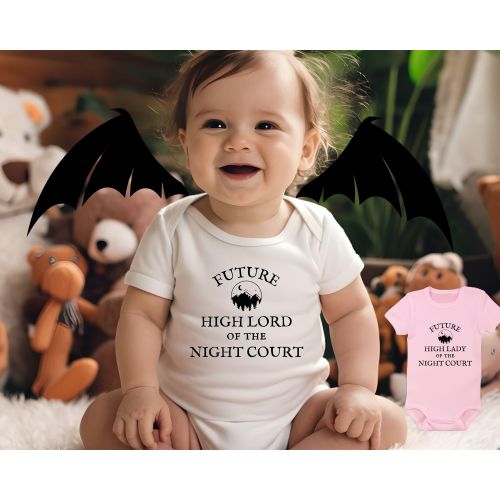 Officially Licensed, ACOTAR baby bodysuit, High Lord of the Night Court, High Lady, Reading Gift, Baby Shower gift, New Mom gift, Velaris