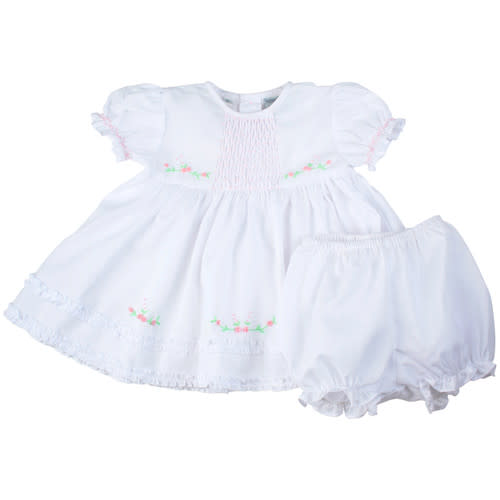 Pink 9 mo Smocked Ruffle Dress | Feltman Brothers