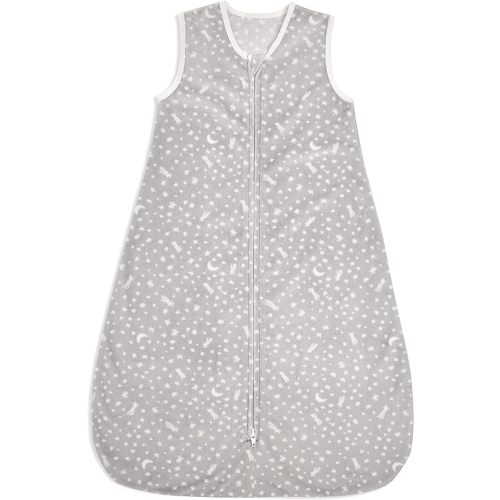 aden + anais Essentials Easy Sleeping Bag, 100% Polyester Snuggly Velboa, Wearable Baby Blanket, TOG 1.5, Medium, 6-18 Months, Winter Sky