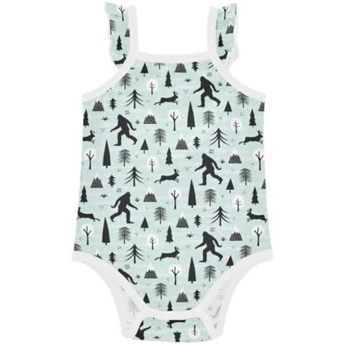 Baby Girl Bodysuit Ruffle Sleeveless Jumpsuit Cotton Summer Clothes Outfit