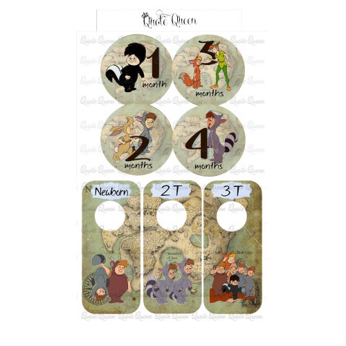 FREE GIFT Peter Pan and the Lost Boys Monthly Stickers and Closet Dividers, Lost Boys Grouping