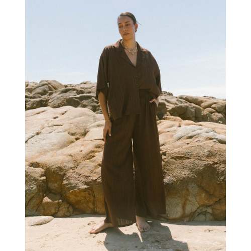 Posey Pants | Brown Crepe