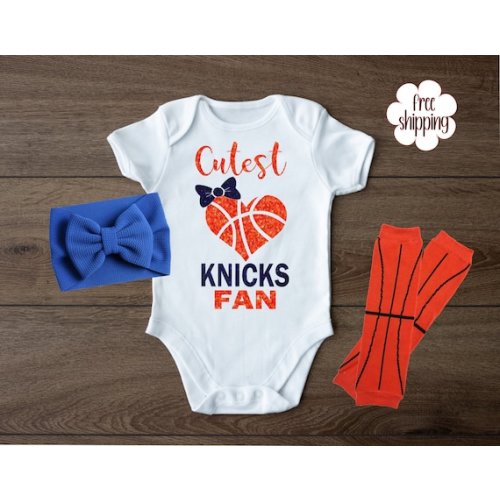 Cutest Basketball Fan Baby Bodysuit NY Basketball NY - Etsy