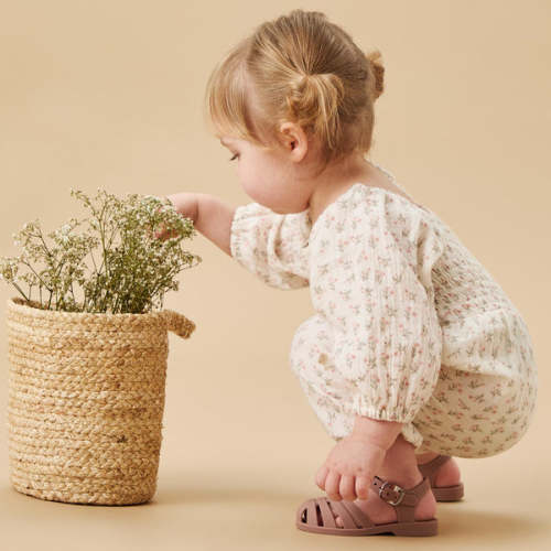 Floral Muslin Smocked Jumpsuit floral / 3 - 6 M