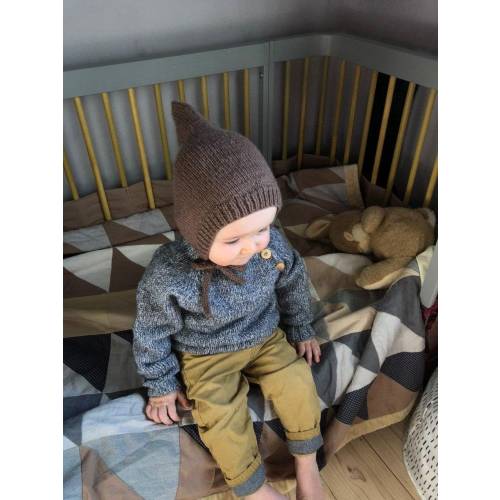 Ljova's baby hat: Soft baby wool, knit baby hat, hand made