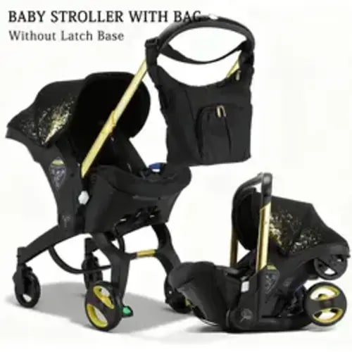 Multifunctional Baby Stroller with Free Bag,Newborn Stroller,Equipped with Chest Clip,One-Click Contraction Function,Alloy Metal Material, Foldable 4-wheel Travel Toddler Stroller, Stroller & Basket & Carrycot, Suitable for Travel #sohochic - TikTok Shop