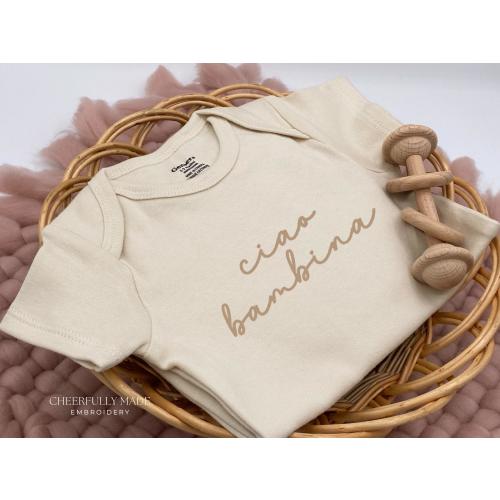 Embroidered ciao bambina Bodysuit
